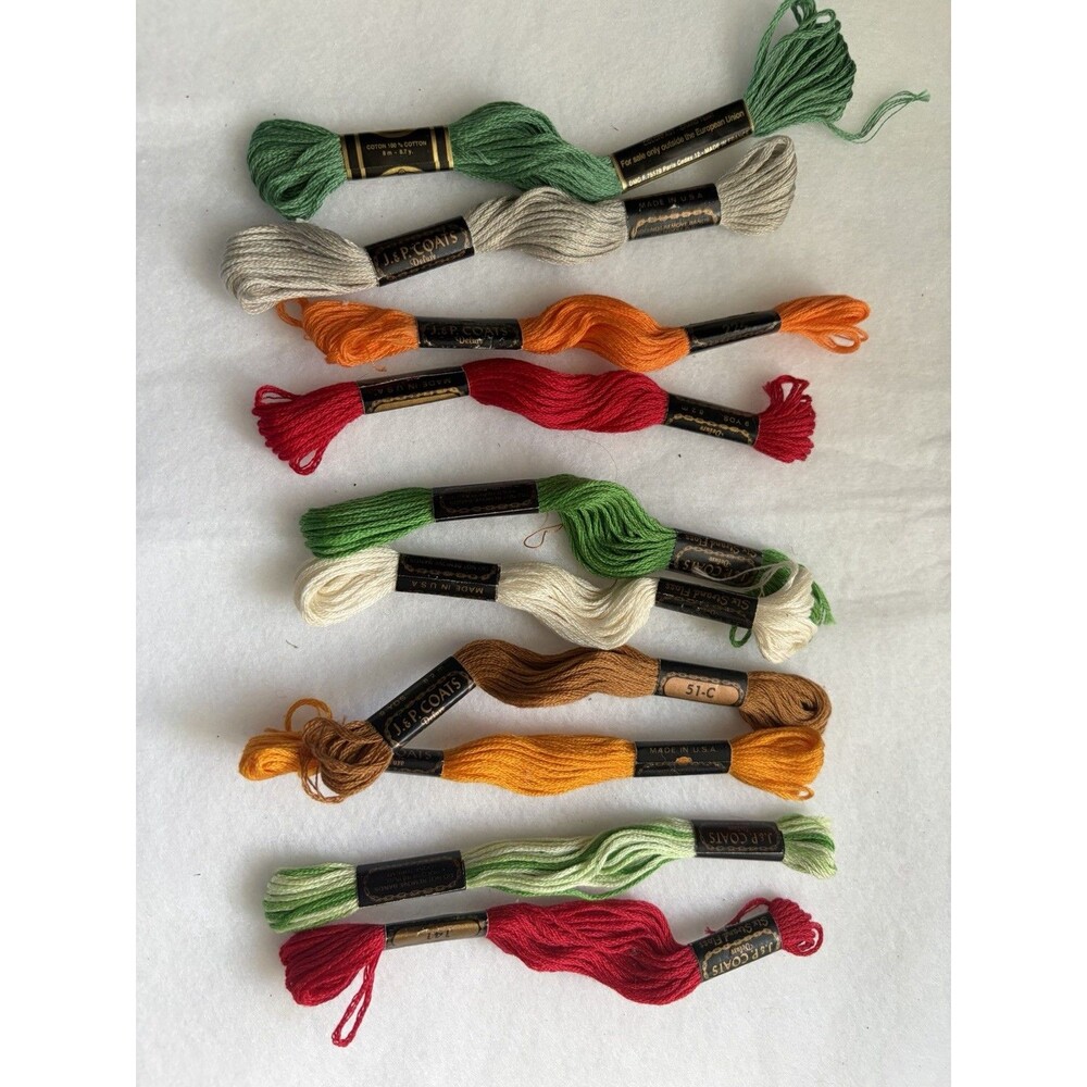 JP Coats Strandsheen Vintage Embroidery Floss Mixed Lot of 10 Skeins New